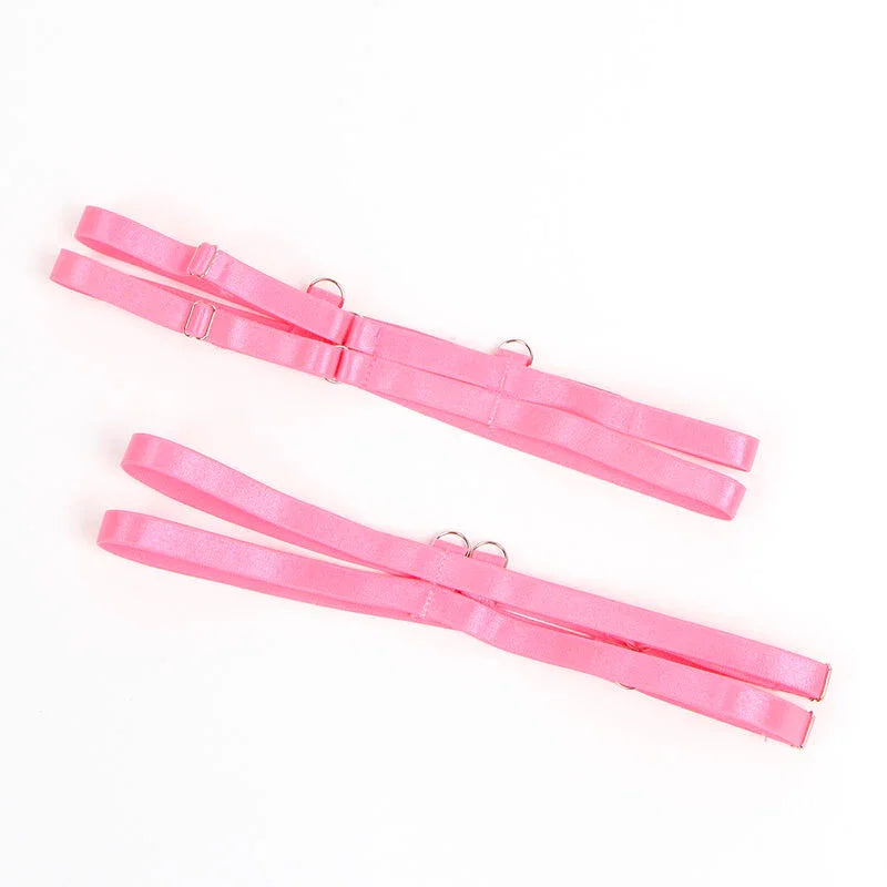 SUBBLIME - 955366 SET SUJETADOR CON ENCAJE Y LIGUEROS ROSA Y MORADO L/XL - Nuvica