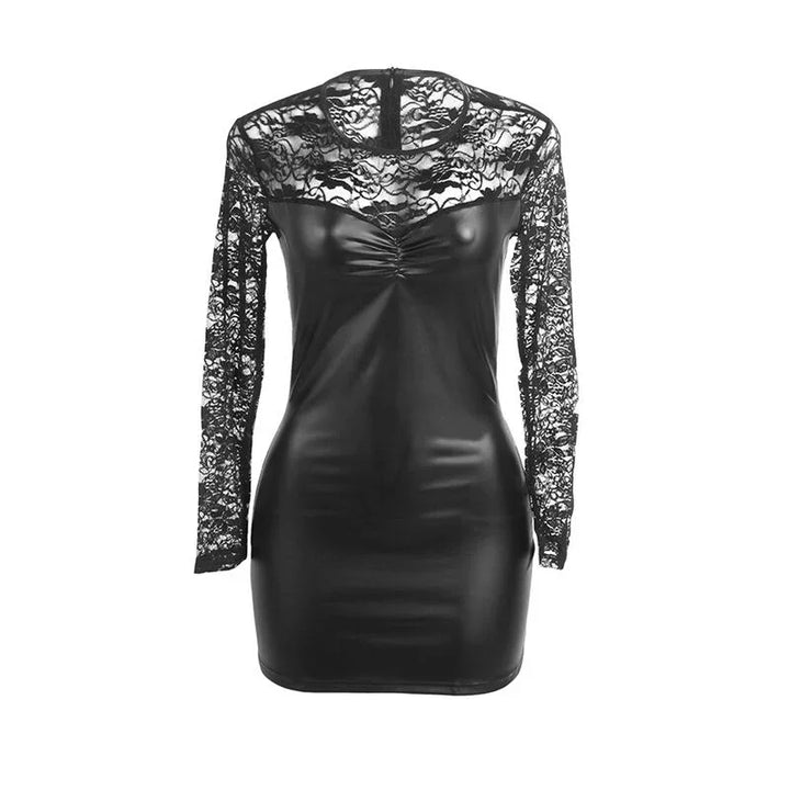 SUBBLIME - 955595 VESTIDO DE MANGA LARGA CON ENCAJE NEGRO S/M - Nuvica