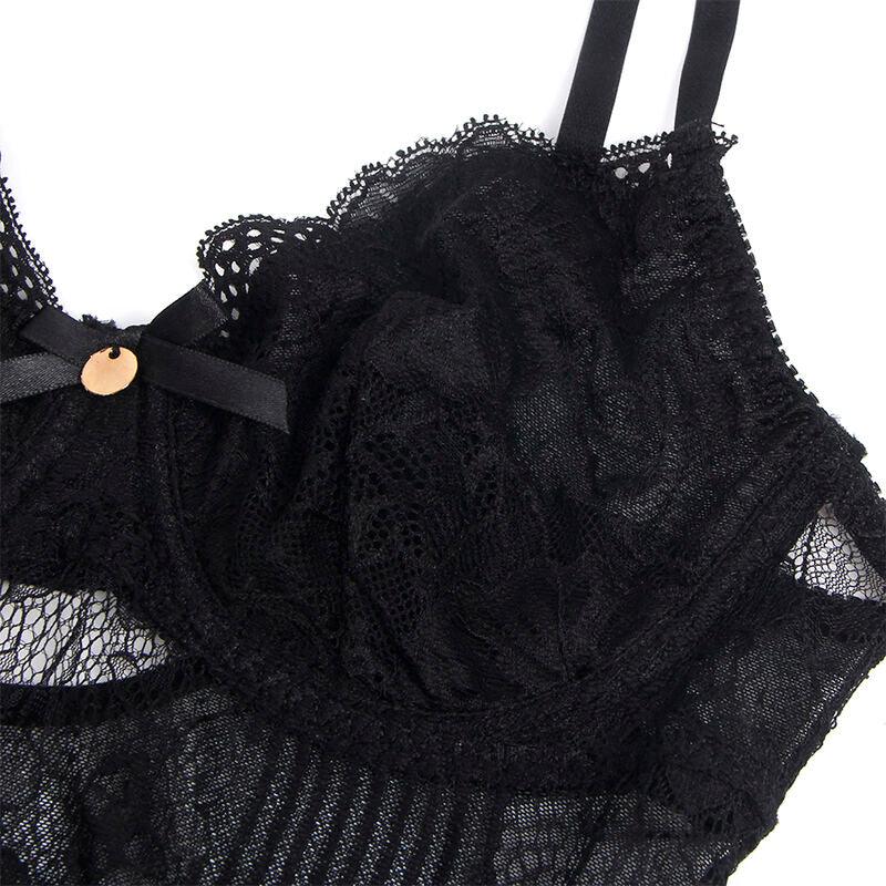SUBBLIME - 955625 BODY DE ENCAJE CON CIERRE INFERIOR NEGRO L/XL - Nuvica