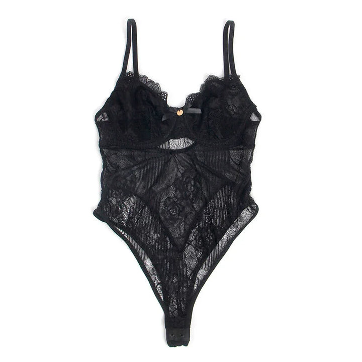 SUBBLIME - 955625 BODY DE ENCAJE CON CIERRE INFERIOR NEGRO L/XL - Nuvica