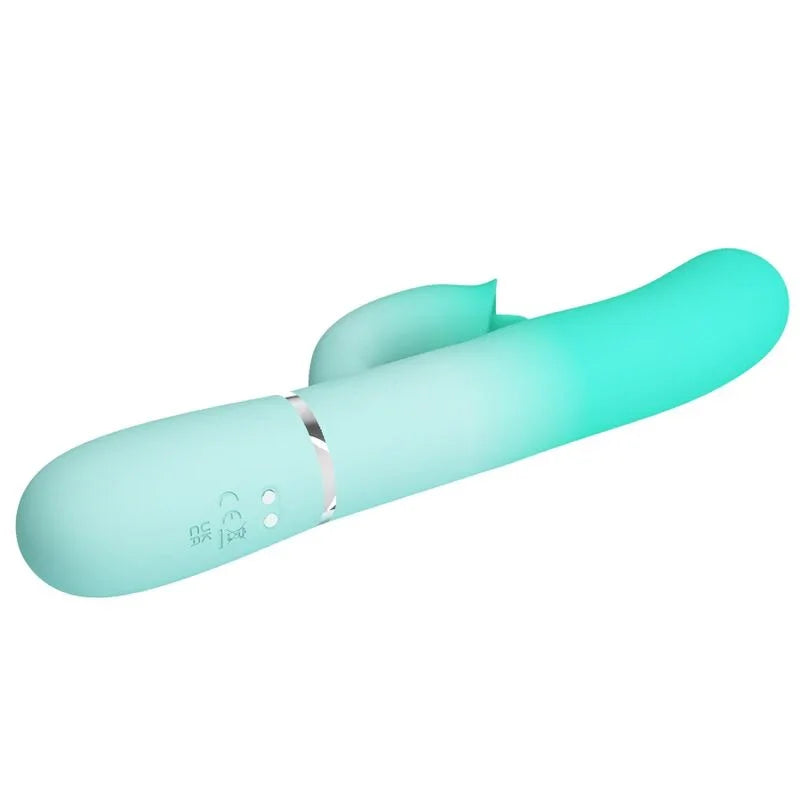 PRETTY LOVE - GIGI VIBRADOR RABBIT MULTIFUNCIÓN VERDE AGUA - Nuvica