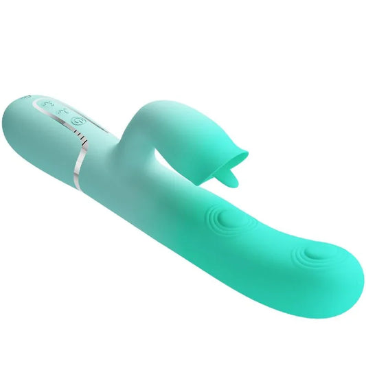 PRETTY LOVE - GIGI VIBRADOR RABBIT MULTIFUNCIÓN VERDE AGUA - Nuvica
