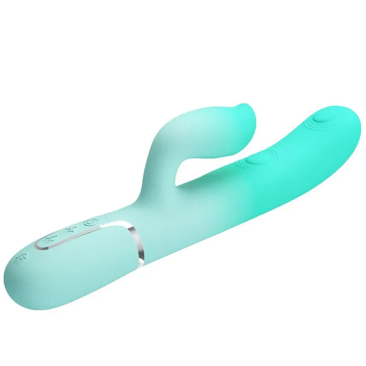PRETTY LOVE - GIGI VIBRADOR RABBIT MULTIFUNCIÓN VERDE AGUA - Nuvica