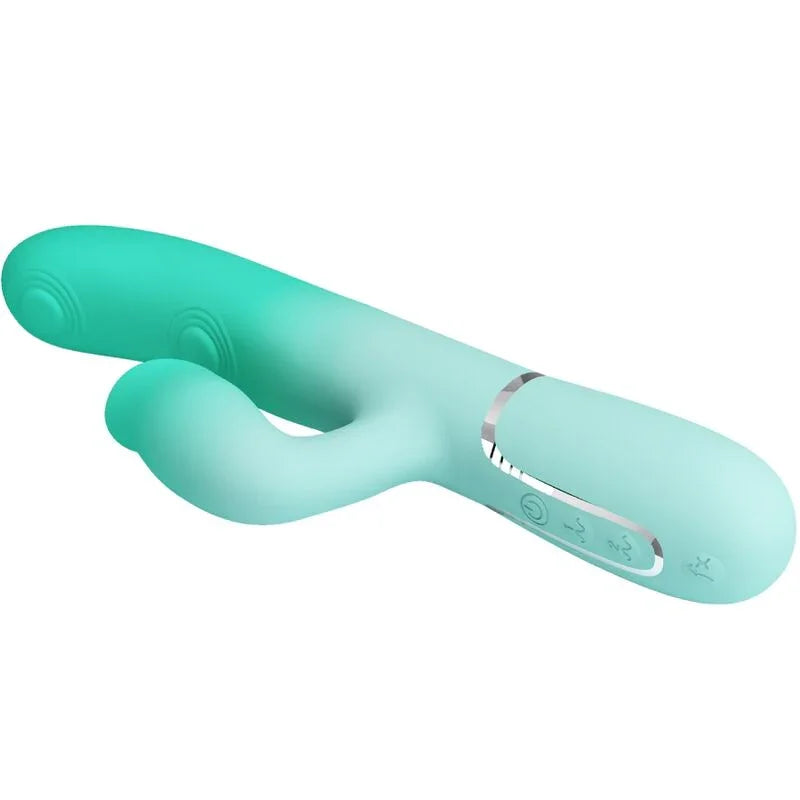 PRETTY LOVE - GIGI VIBRADOR RABBIT MULTIFUNCIÓN VERDE AGUA - Nuvica