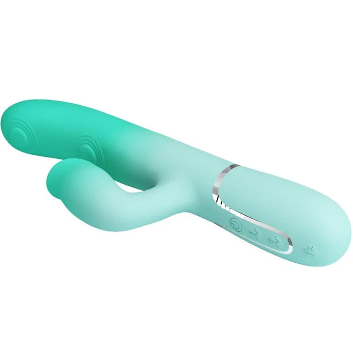 PRETTY LOVE - GIGI VIBRADOR RABBIT MULTIFUNCIÓN VERDE AGUA - Nuvica