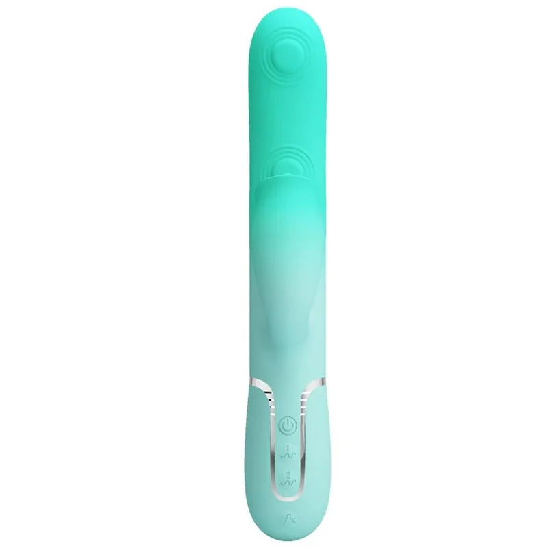 PRETTY LOVE - GIGI VIBRADOR RABBIT MULTIFUNCIÓN VERDE AGUA - Nuvica