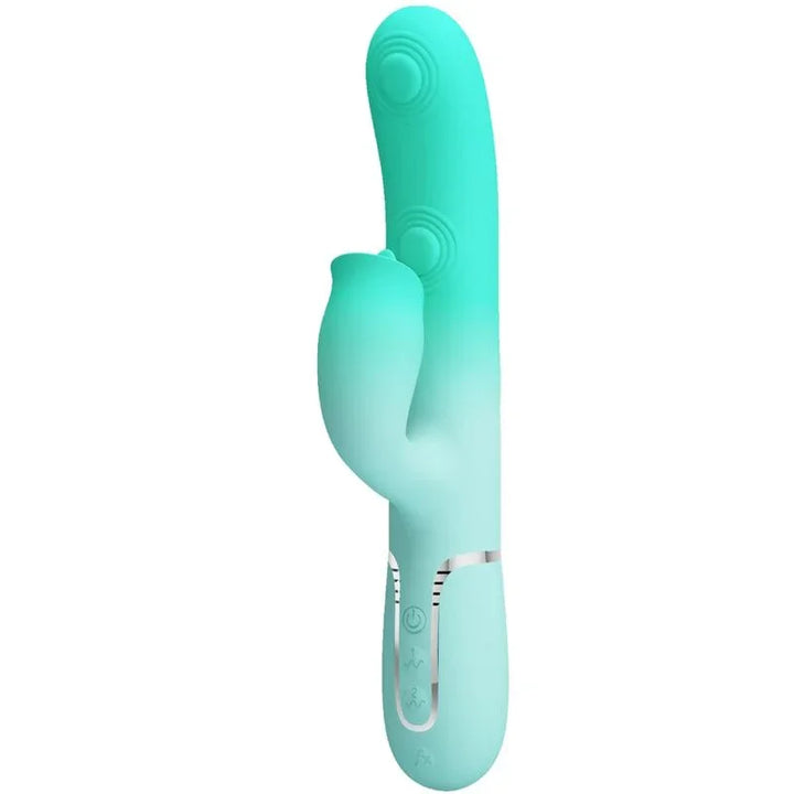 PRETTY LOVE - GIGI VIBRADOR RABBIT MULTIFUNCIÓN VERDE AGUA - Nuvica
