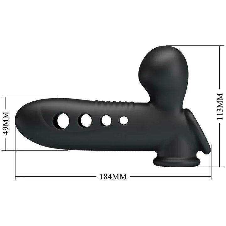 PRETTY LOVE - CRANE FUNDA PARA PENE CON AIRBAG NEGRO - Nuvica