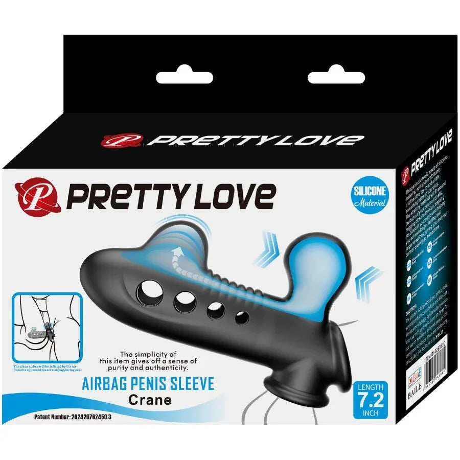 PRETTY LOVE - CRANE FUNDA PARA PENE CON AIRBAG NEGRO - Nuvica