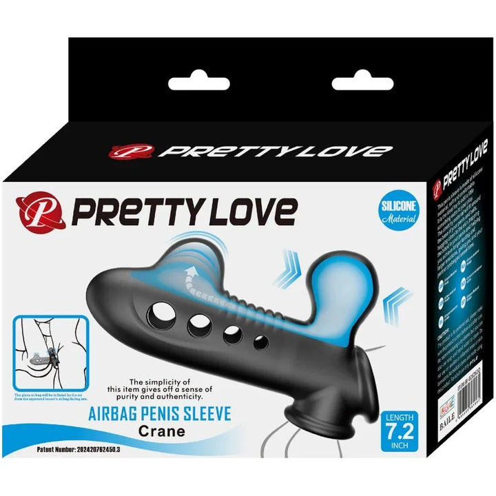 PRETTY LOVE - CRANE FUNDA PARA PENE CON AIRBAG NEGRO - Nuvica