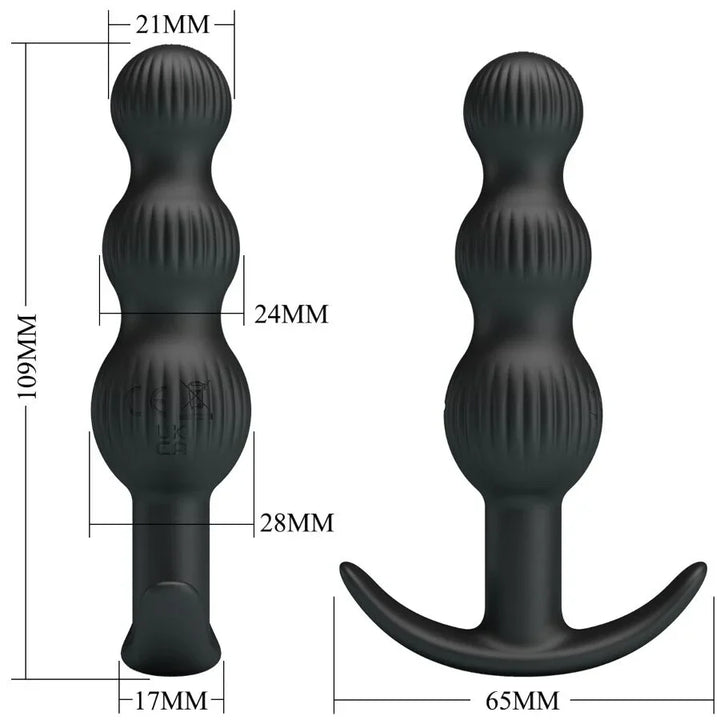 PRETTY LOVE - SIDNEY VIBRADOR ANAL 10 VIBRACIONES NEGRO - Nuvica