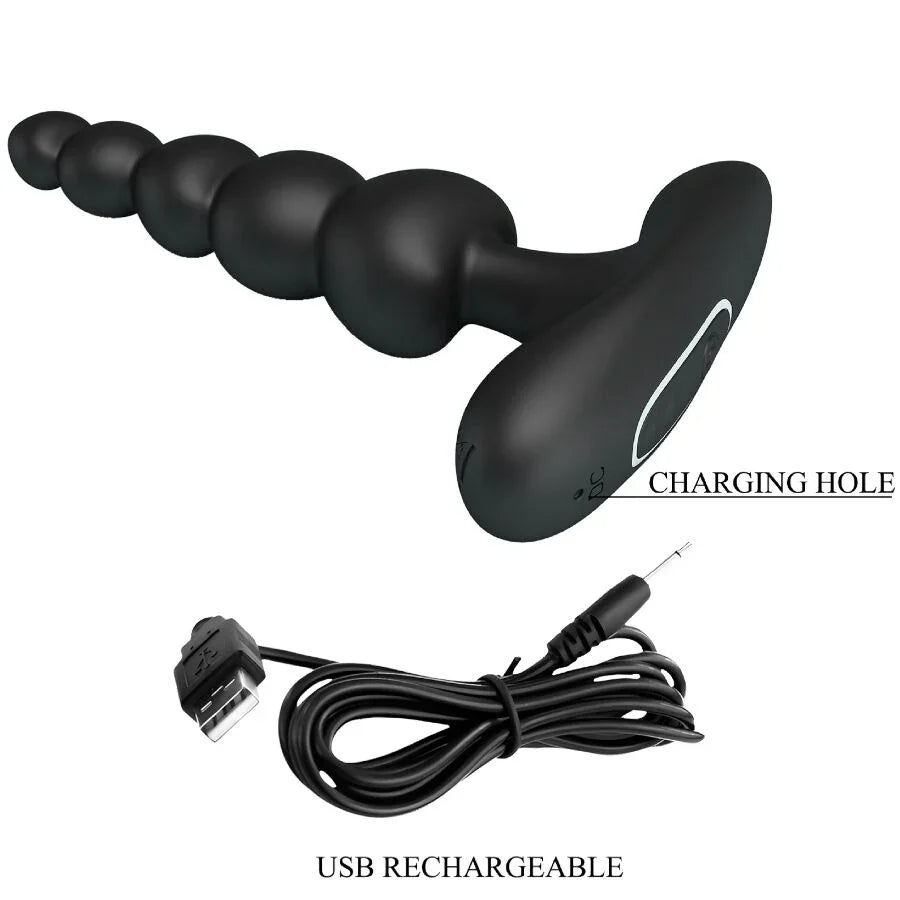 PRETTY LOVE - CORBAN VIBRADOR ANAL 10 VIBRACIONES NEGRO - Nuvica