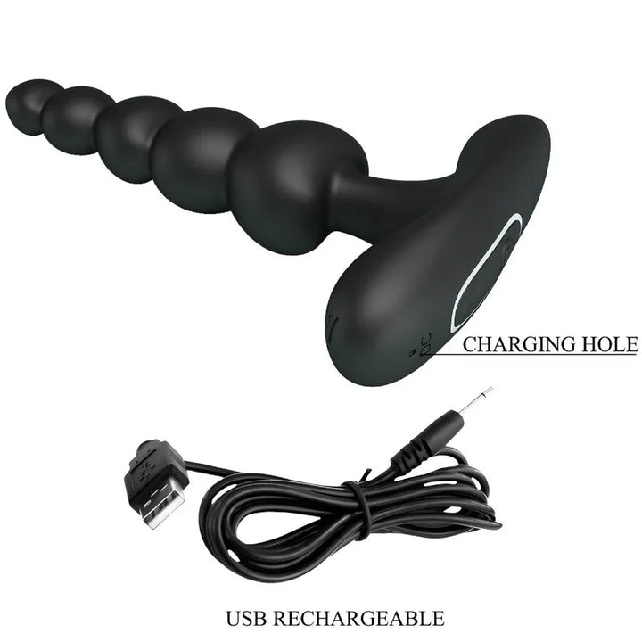 PRETTY LOVE - CORBAN VIBRADOR ANAL 10 VIBRACIONES NEGRO - Nuvica