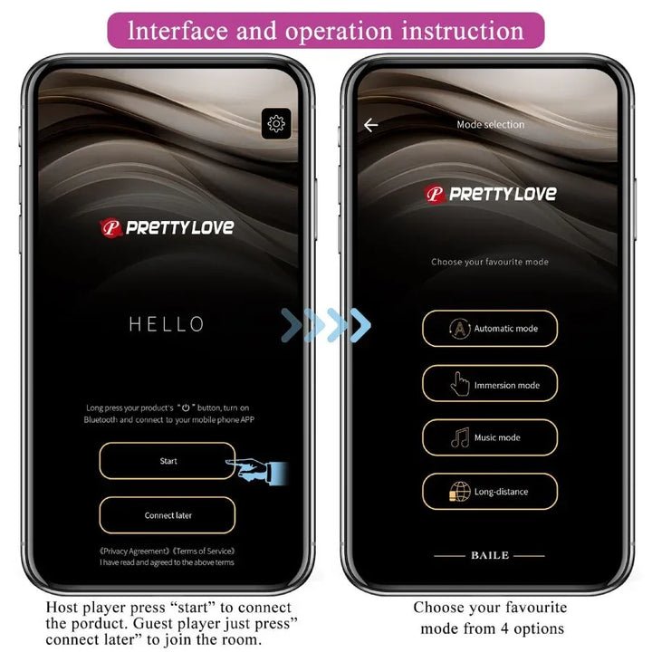 PRETTY LOVE - LEVIATHAN VIBRADOR CONTROLADO POR APP MORADO - Nuvica