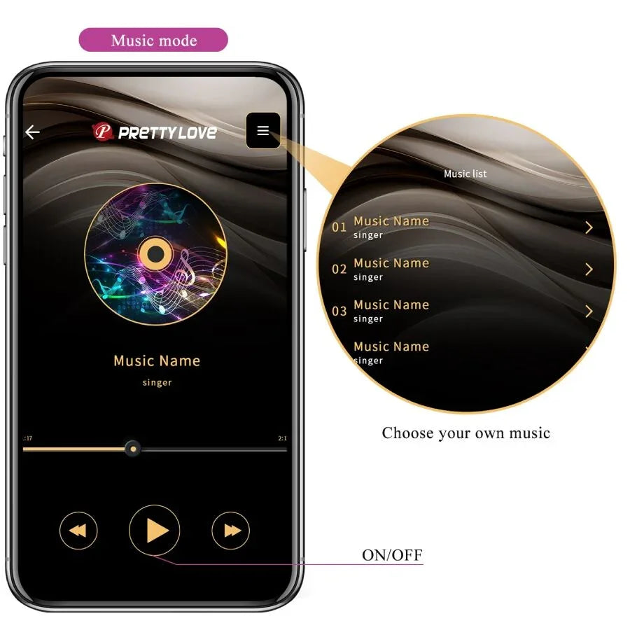 PRETTY LOVE - LEVIATHAN VIBRADOR CONTROLADO POR APP MORADO - Nuvica
