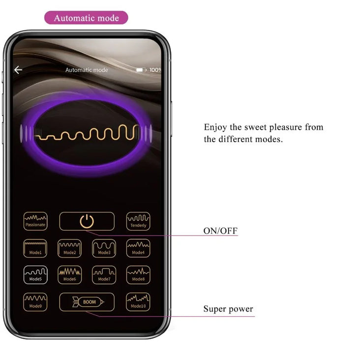 PRETTY LOVE - LEVIATHAN VIBRADOR CONTROLADO POR APP MORADO - Nuvica