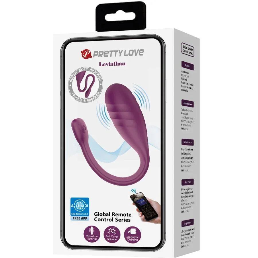 PRETTY LOVE - LEVIATHAN VIBRADOR CONTROLADO POR APP MORADO - Nuvica