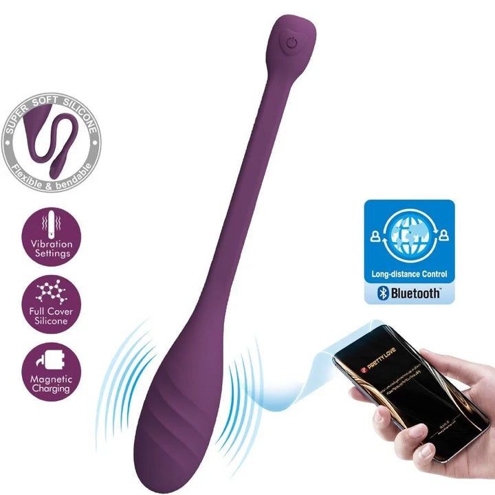PRETTY LOVE - LEVIATHAN VIBRADOR CONTROLADO POR APP MORADO - Nuvica