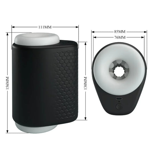 PRETTY LOVE - DJ GIRL MASTURBADOR MASCULINO CON VIBRACIÓN 5 CONFIGURACIONES NEGRO - Nuvica