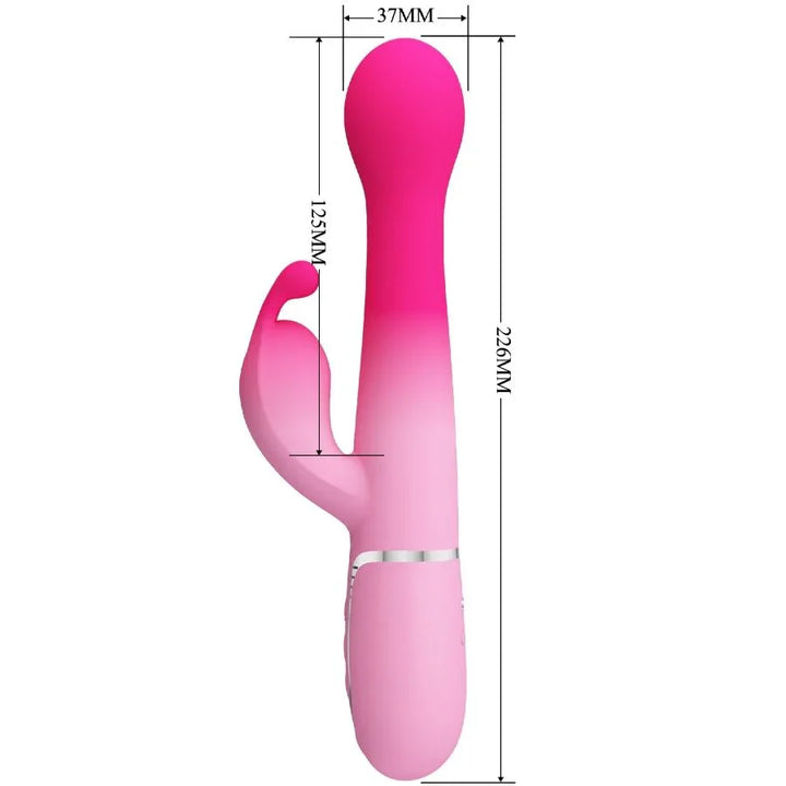 PRETTY LOVE - DEJON VIBRADOR RABBIT 3 EN 1 MULTIFUNCIÓN ROSA - Nuvica