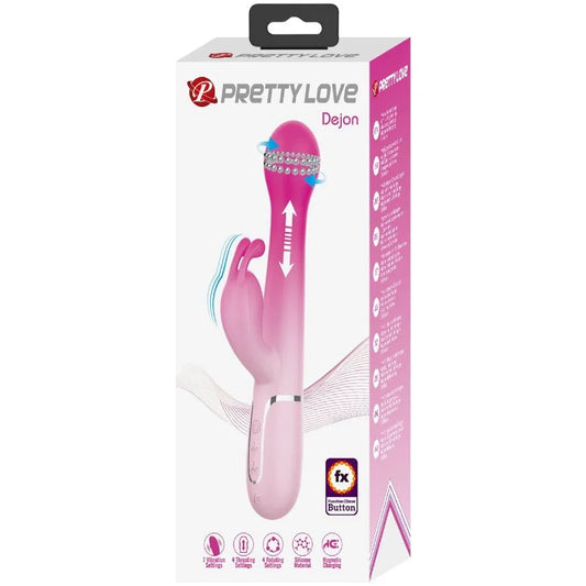 PRETTY LOVE - DEJON VIBRADOR RABBIT 3 EN 1 MULTIFUNCIÓN ROSA - Nuvica