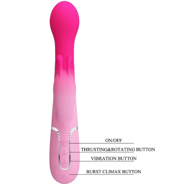 PRETTY LOVE - DEJON VIBRADOR RABBIT 3 EN 1 MULTIFUNCIÓN ROSA - Nuvica