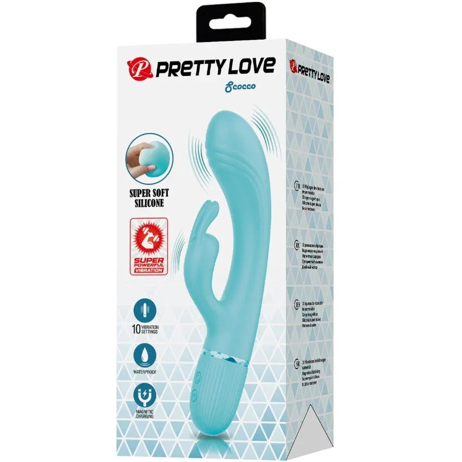 PRETTY LOVE - SCOCCO VIBRADOR RABBIT TURQUESA - Nuvica