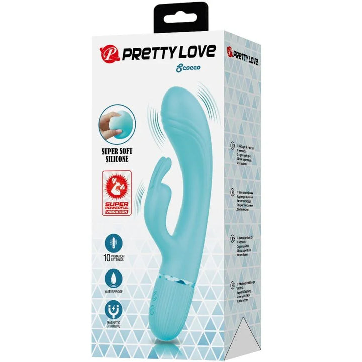 PRETTY LOVE - SCOCCO VIBRADOR RABBIT TURQUESA - Nuvica