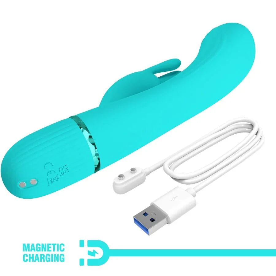 PRETTY LOVE - SCOCCO VIBRADOR RABBIT TURQUESA - Nuvica