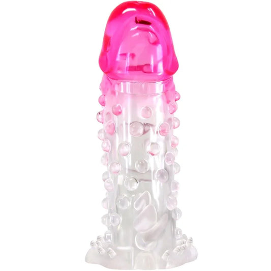 PRETTY LOVE - WILFORD FUNDA REALÍSTICA ALARGADORA CON RELIEVE PARA PENE ROSA - Nuvica