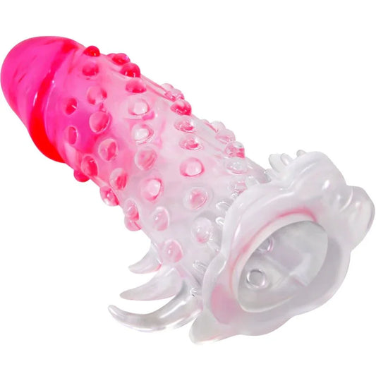 PRETTY LOVE - WILFORD FUNDA REALÍSTICA ALARGADORA CON RELIEVE PARA PENE ROSA - Nuvica