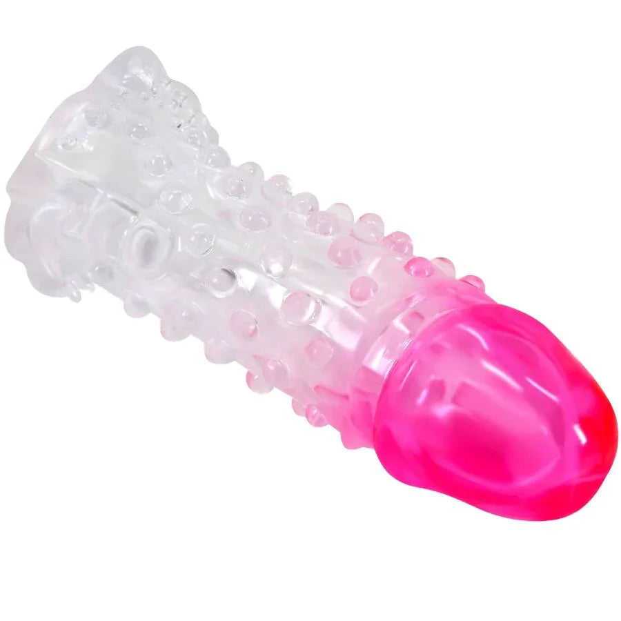 PRETTY LOVE - WILFORD FUNDA REALÍSTICA ALARGADORA CON RELIEVE PARA PENE ROSA - Nuvica