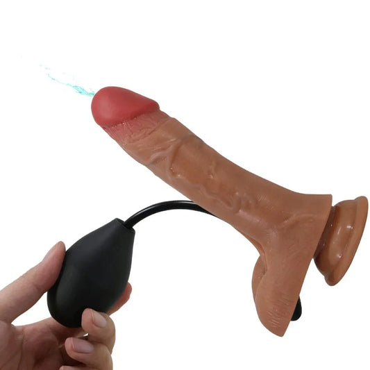 PRETTY LOVE - HARNESS BRIEFS UNIVERSAL CON DILDO VIBRACIÓN Y SQUIRTING 15.5 CM MULATO - Nuvica