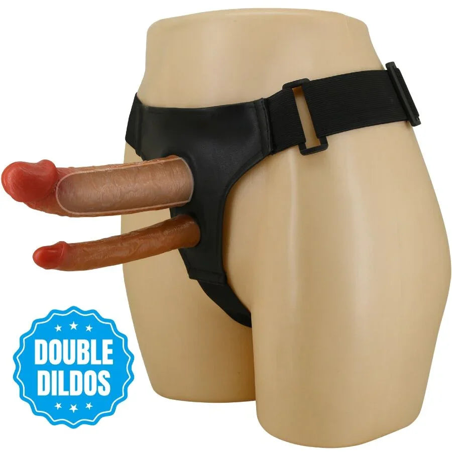 PRETTY LOVE - KEAVEN HARNESS BRIEFS UNIVERSAL & COMFORTABLE DOBLE DILDO - Nuvica