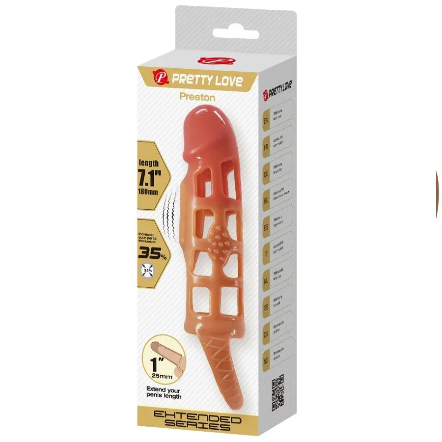 PRETTY LOVE - PRESTON FUNDA PARA PENE CON VIBRACIÓN DE 18 CM - Nuvica