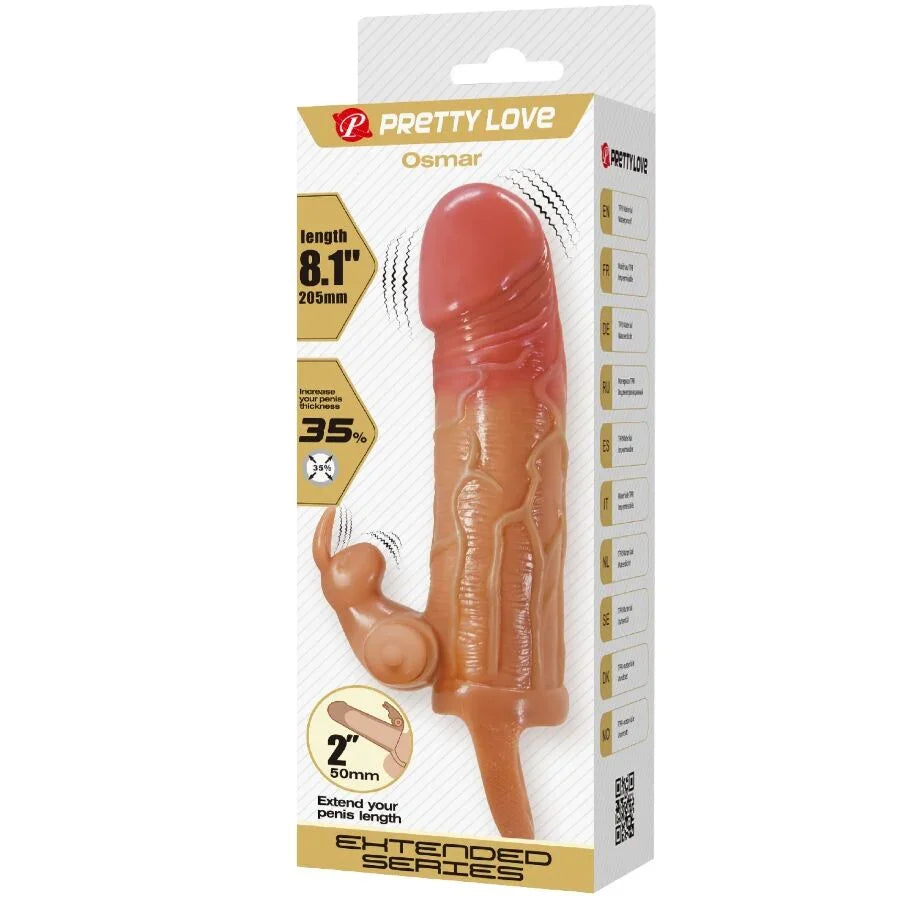 PRETTY LOVE - OSMAR FUNDA PARA PENE + ESTIMULADOR DE CLÍTORIS CON VIBRACIÓN - Nuvica