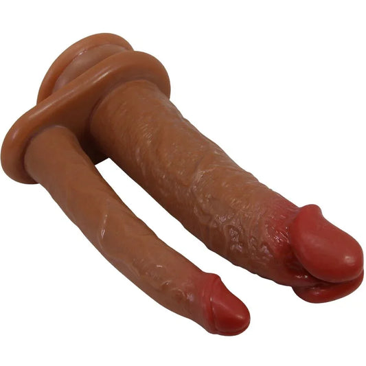 PRETTY LOVE - HULBERT DOBLE DILDO REALÍSTICO CON VIBRACIÓN MULATO - Nuvica