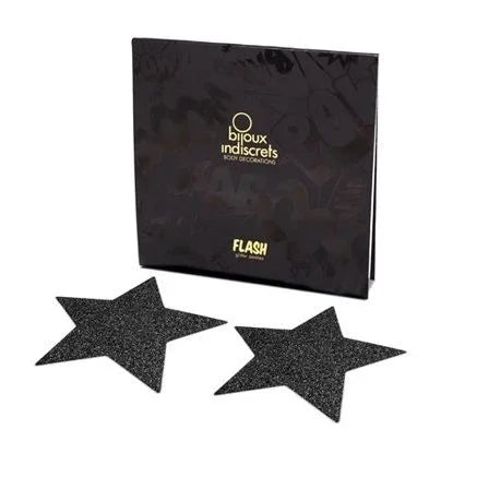 BIJOUX - INDISCRETS PEZONERAS FLASH ESTRELLA NEGRO - Nuvica