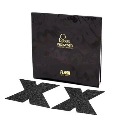 BIJOUX - INDISCRETS PEZONERAS FLASH CRUZ NEGRO - Nuvica