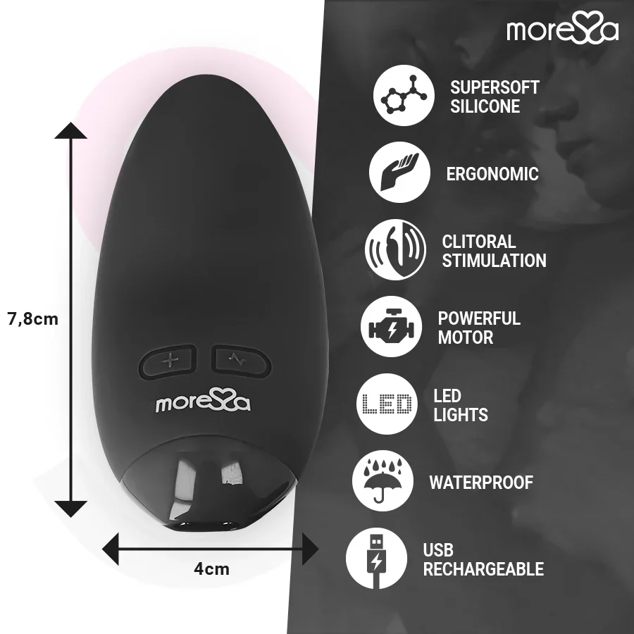 MORESSA - BLOSSOM MASAJEADOR PERSONAL NEGRO - Nuvica