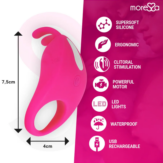 MORESSA - BRAD PREMIUM SILICONE RECARGABLE ROSA - Nuvica
