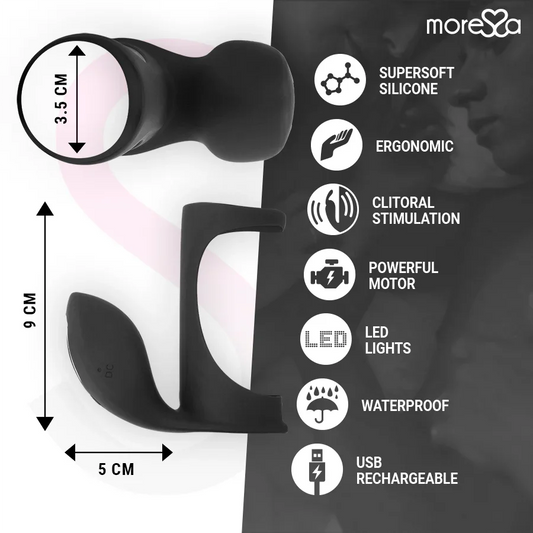 MORESSA - BRANDON POTENTE ANILLO VIBRADOR CON FUNDA DE ENGROSAMIENTO MASCULINO - Nuvica