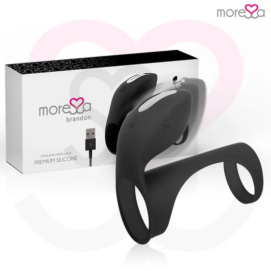 MORESSA - BRANDON POTENTE ANILLO VIBRADOR CON FUNDA DE ENGROSAMIENTO MASCULINO - Nuvica
