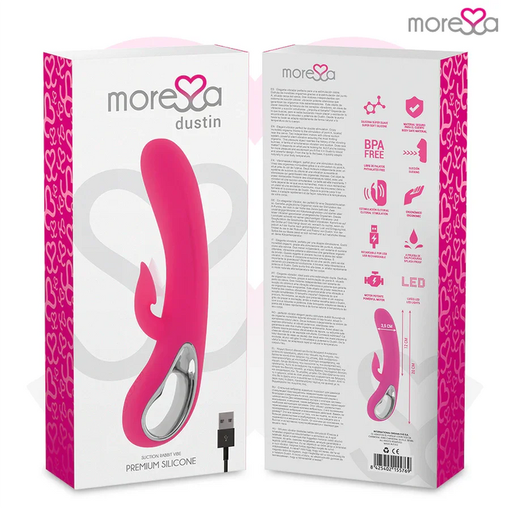 MORESSA - DUSTIN ONDAS ESTIMULADORAS CLITORIAL Y POTENTE VIBRACIÓN PREMIUM SILICONE RECARGABLE - Nuvica