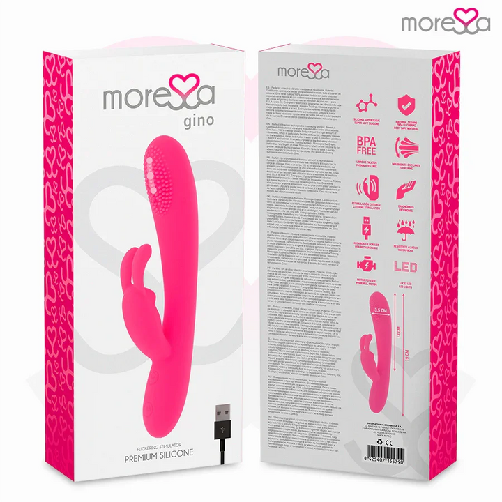 MORESSA - GINO TICKLING VAGINAL PREMIUM SILICONE RECARGABLE - Nuvica