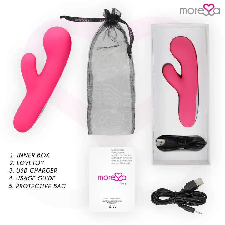 MORESSA - JERRY CLIP VIBRADOR PUNTO G Y CLITORIS PREMIUM SILICONE RECARGABLE - Nuvica