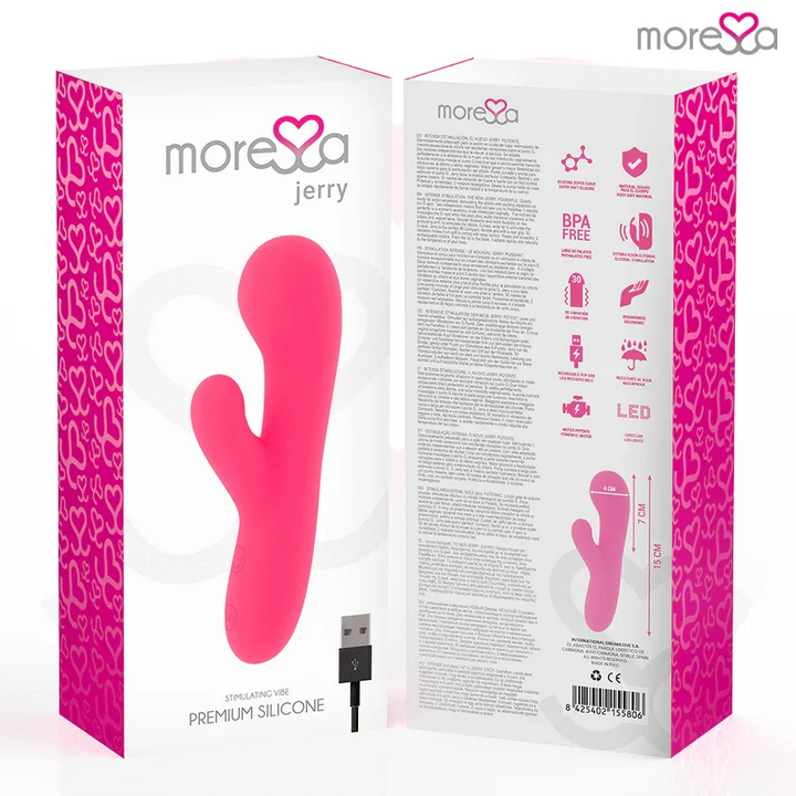 MORESSA - JERRY CLIP VIBRADOR PUNTO G Y CLITORIS PREMIUM SILICONE RECARGABLE - Nuvica