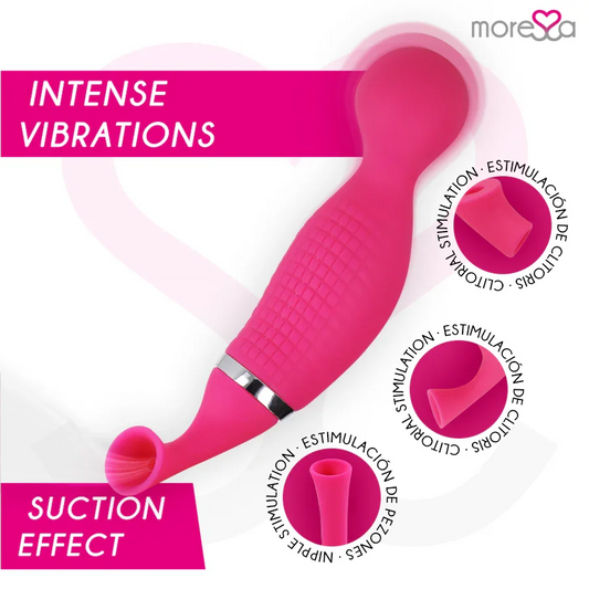 MORESSA - KIRK DUO ONDAS ESTIMULADORAS + MASAJEADOR MULTI PRESTACIONES PREMIUM SILICONE RECARGABLE - Nuvica