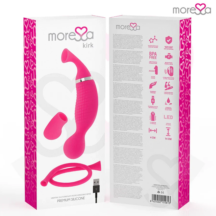 MORESSA - KIRK DUO ONDAS ESTIMULADORAS + MASAJEADOR MULTI PRESTACIONES PREMIUM SILICONE RECARGABLE - Nuvica