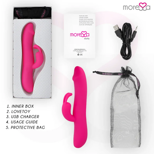 MORESSA - MOLLY IMPULSOR UP&DOWN Y POTENTE VIBRACIÓN PREMIUM SILICONE RECARGABLE - Nuvica